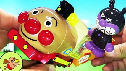 アンパンマン アニメおもちゃ やきたてホカホカ！アンパンマントレインを開けてみたよ～ バイキンマンとドキンちゃんもでるよ ぷっぷちゃん