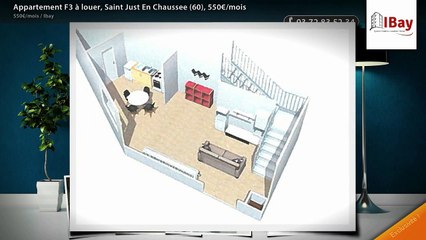 Appartement F3 à louer, Saint Just En Chaussee (60), 550€/mois