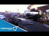 Trailer se cae de un puente en Avenida Morelos, Ecatepec