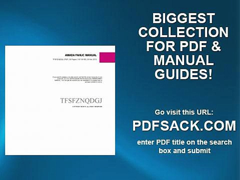 Amada Fanuc Manual