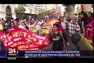 Profesores firman acuerdo con Minedu y regresarán a las aulas