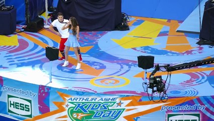 Laura Marano performing Boombox at US Open Arthur Ashe Kids Day, New York