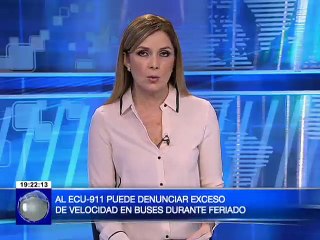 Al ECU-911 puede denunciarse exceso de velocidad en buses durante feriado