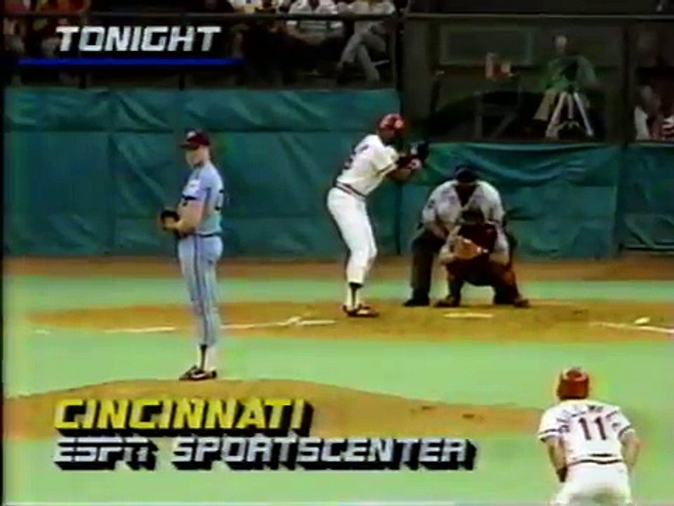 1986 Reds Phillies Highlights Dave Parker Homers, Throws Out Runner at Plate