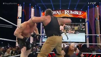 OMG Brock Lesnar destroys the Monster Braun Strowman - Beast meets the Monster