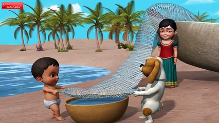 கடலிலே வலைவீசு | Tamil Rhymes for Children | Infobells