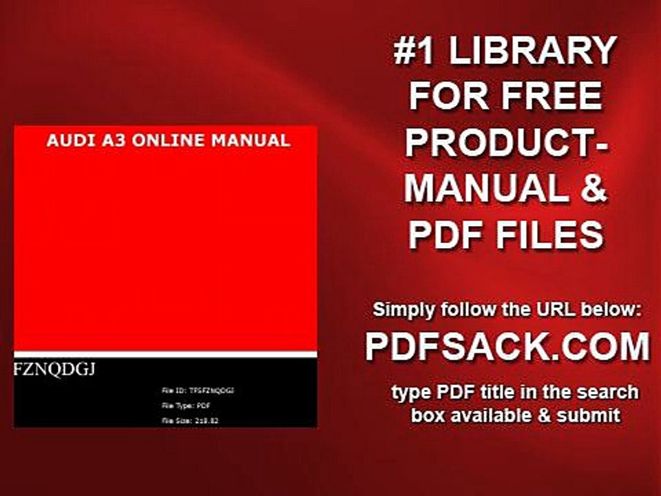 Audi A3 Online Manual