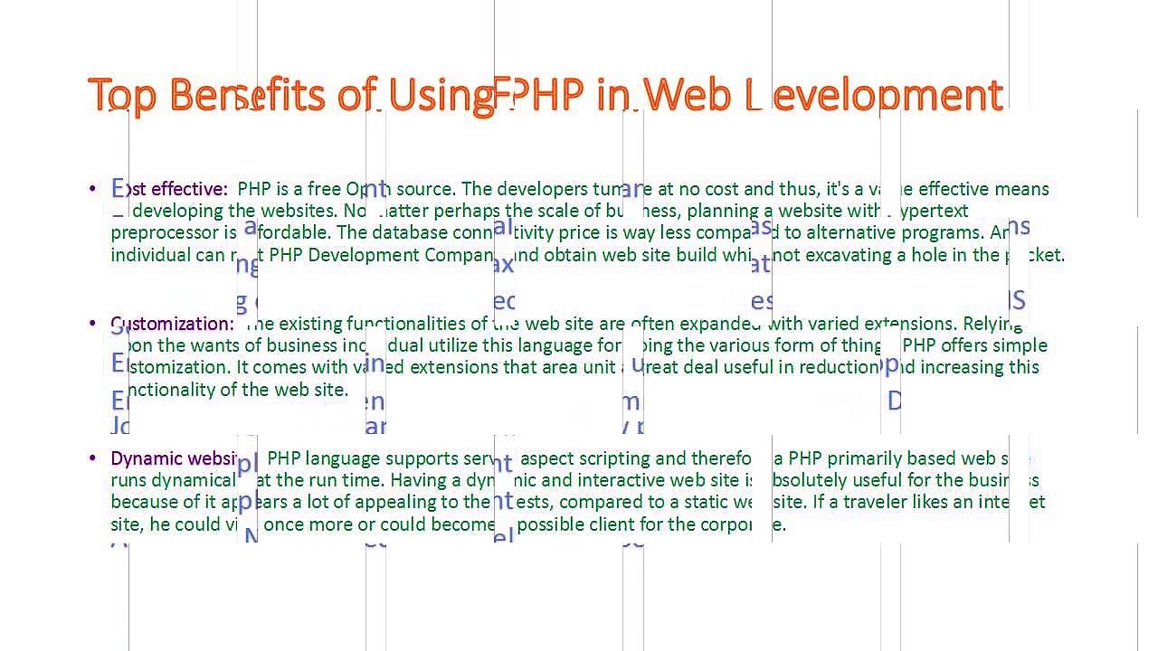 Top Benefits of Using PHP in Web Development