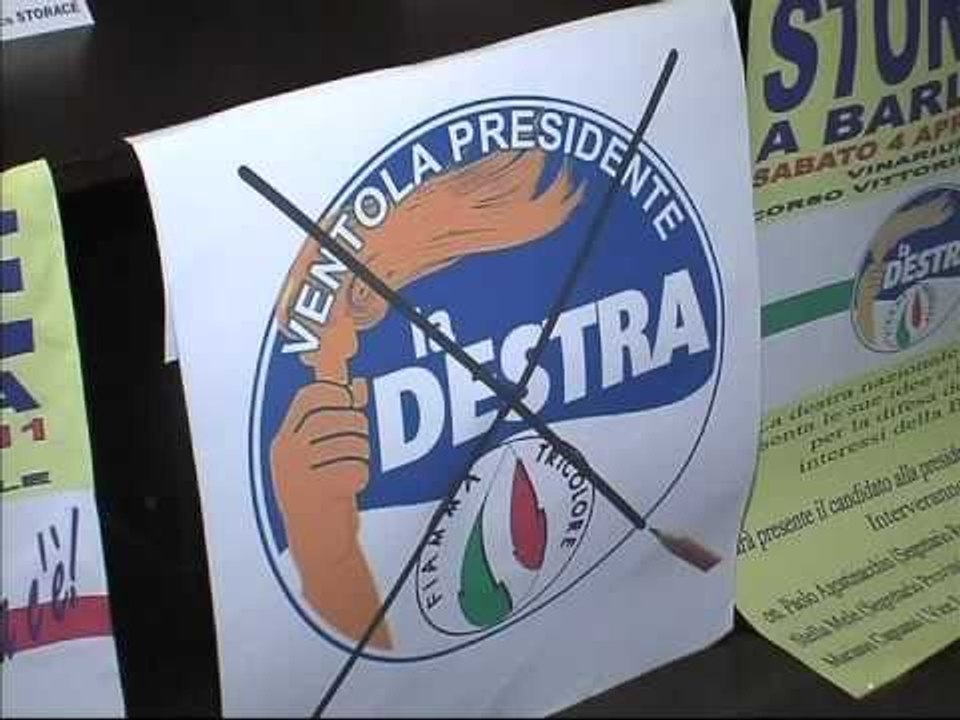 PROVINCIALI BAT - La Destra, Storace a Barletta per Ventola Presidente