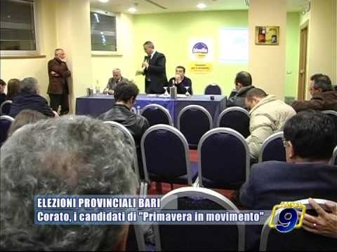 PROVINCIALI BARI. Corato, presentati i candidati di Primavera in Movimento