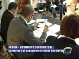 ANDRIA. Movimento Consumatori, chiarezza sul pagamento di ticket non dovuti