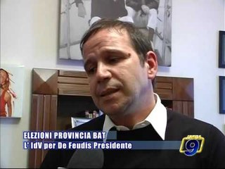 PROVINCIALI BAT. L'IdV per De Feudis presidente