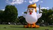 Giant inflatable 'Trump chicken' stares down the White House