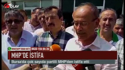 Bursa'da çok sayıda partili MHP'den istifa etti (Haber 09 08 2017)