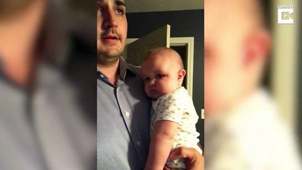 Il endort son bébé en lui parlant boulot