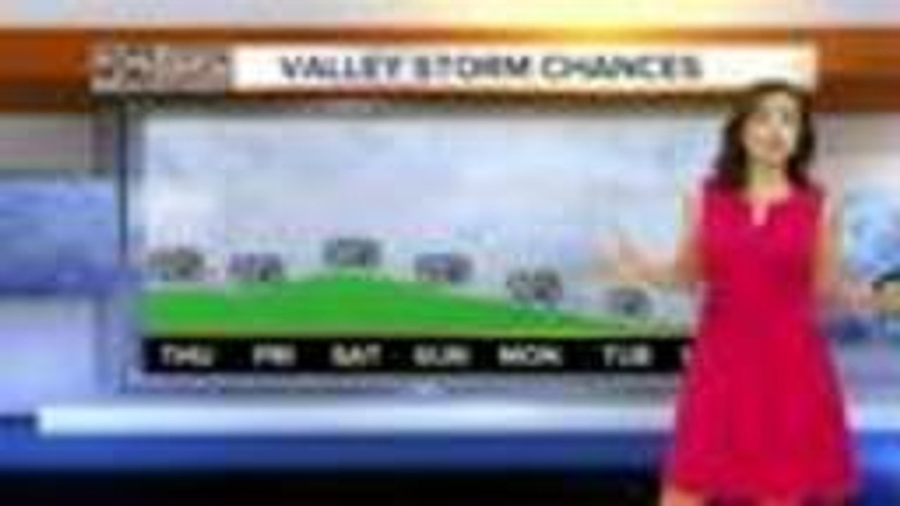 Rain chances increased in the Valley