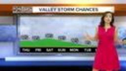 Rain chances increased in the Valley