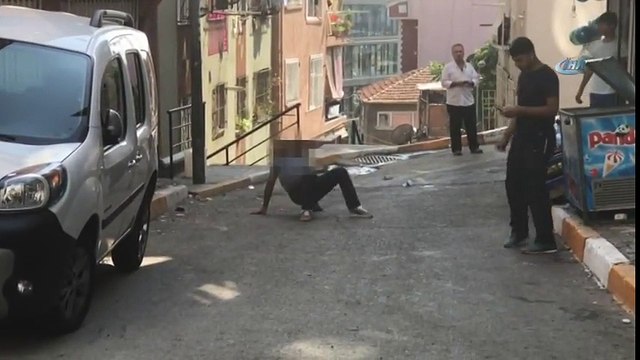 Dehşete Düşüren Görüntü! Kendini Yerden Yere Vurdu