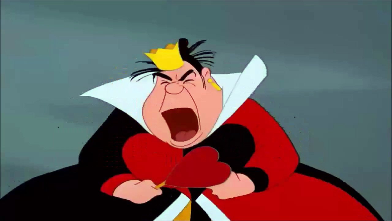 A Man tells the Queen of Hearts to Shut up