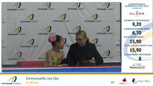 Championnats québécois d'été 2017 / Pré-Juvénile Dames moins de 11 ans Gr 1