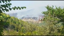 Report TV - Zjarri në Qafë Muzinë, pranë aksit nacional dhe një karburanti