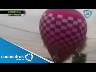 Globo aerostático impactado contra cables de alta tensión en Clinton, Massachusetts