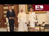Los nuevos reyes de España visitan al Papa en el Vaticano  / Global