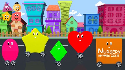 The wheels on the shapes ǀ learn shapes for kids ǀ shapes on wheels