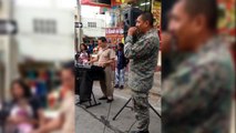 Militares predicando en las calles de ecuador