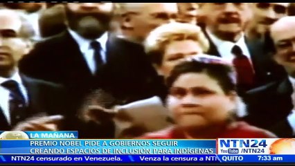 Télécharger la video: Rigoberta Menchú, premio Nobel de la Paz, pidió a las autoridades mexicanas y latinoamericanas preservar los orígenes