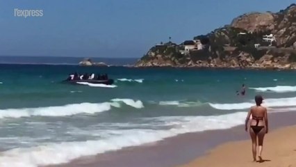 Un bateau de migrants débarque sur une plage espagnole
