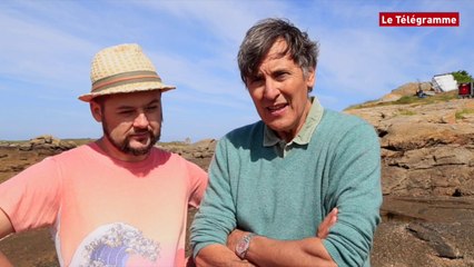 Porspoder (29). "Octave et Zoé", tournage d'un doc sur l'estran