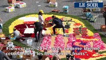 Le festival Flowertime à Bruxelles: des fleurs et des fruits ornent la Grand-Place jusqu’au 15 août