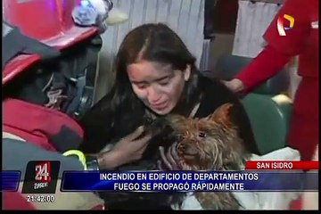 Al menos cinco heridos dejó incendio en edificio de San Isidro