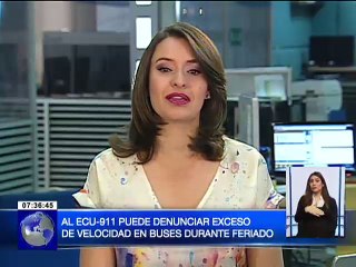Al ECU-911 puede denunciarse exceso de velocidad en buses durante feriado2