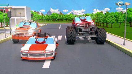 NEW Children Video Compilation Giant Truck Rescue on the road 3D Animation Cars & Truck Story