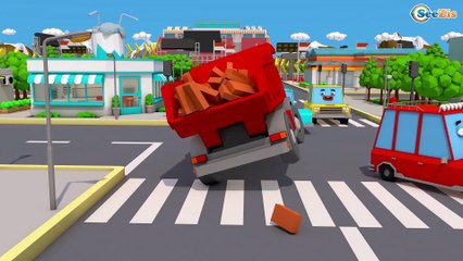 Cars video for kids & children Tractor w Excavator and Bulldozer Big Vehicles 3D Car & Truck Stories