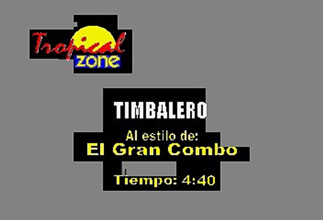 Timbalero - El Gran Combo (Karaoke)