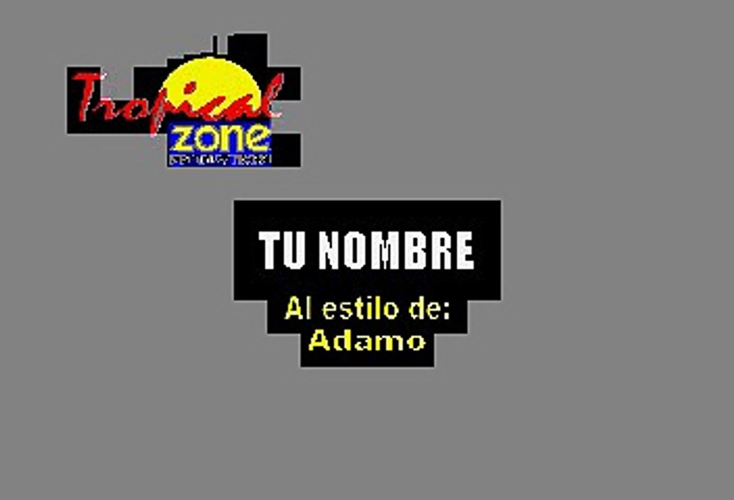 Tu Nombre - Adamo (Karaoke)