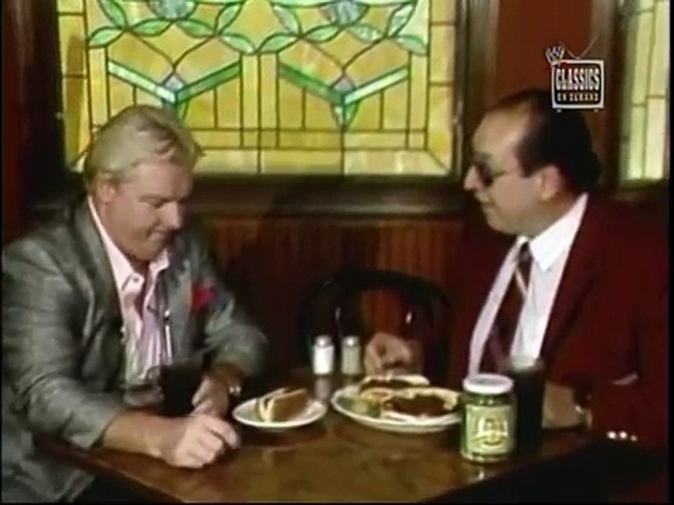 Gorilla Monsoon & Bobby Heenan visit Tony Packos Cafe Prime Time Nov 1st, 1988
