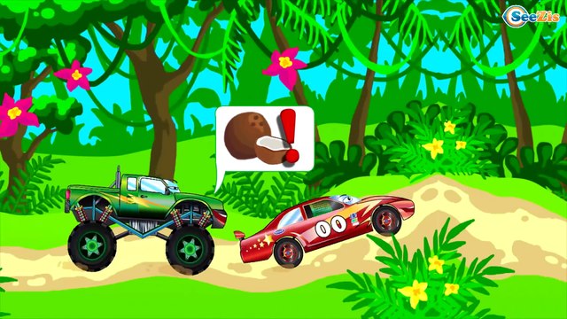 СБОРНИК: Мультики про МАШИНКИ Монстр Трак ГОНКИ В ГОРОДЕ - Развивающие видео для детей