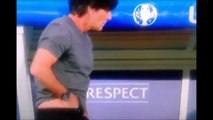 German Football Coach Joachim Loew smells his balls and picks his arse __ EURO 2016