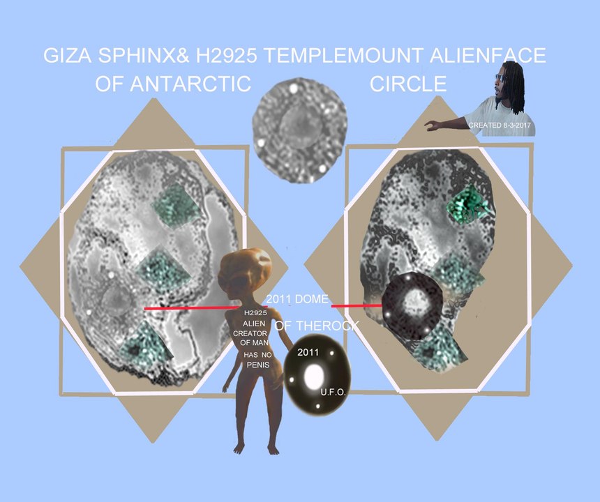 GIZASPHINX & ALIENS FACE OF THE ANT ARCTIC CIRCLE PYRAMIDS-123NEW