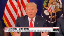 Trump doubles down on his threats and warnings against N. Korea