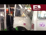 Choque de microbuses en el DF deja ocho lesionados/ Comunidad