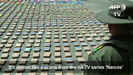 A ton of cocaine seized in main Colombia docks