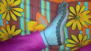 Floral foot mehndi design tutorial for beginners