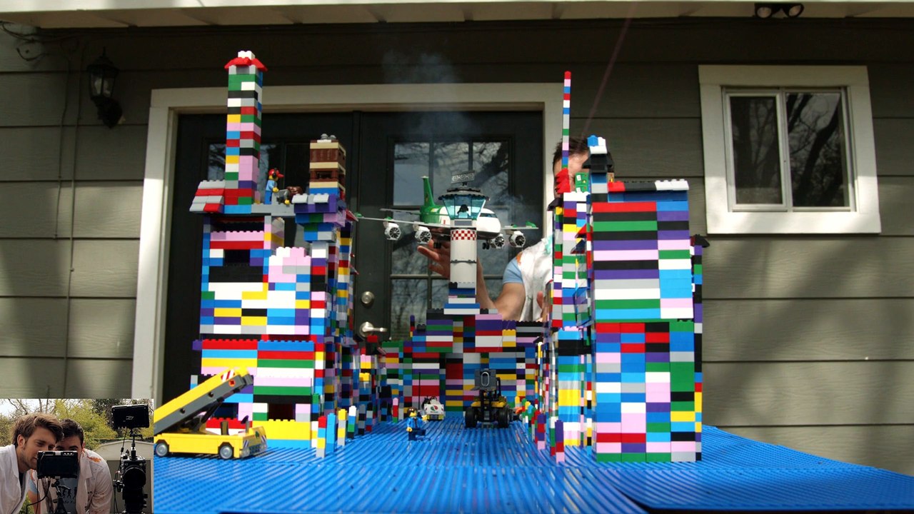 Lego Plane Crash in Slow Motion - The Slow Mo Guys