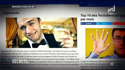 "Dans les secrets des stars du Net" sur NRJ12 révèle les salaires des principaux Youtubers français - VIDEO