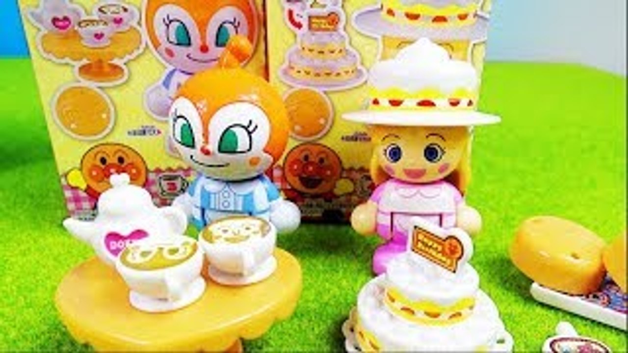 Miniature food Anpanman Doll Cafe Set stuff collection アンパンマン ままごとドールカフェセットとドキンちゃん、ケーキちゃん